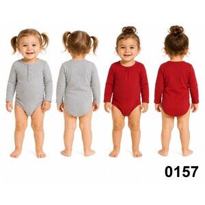 Lot of 2 Long Sleeve Baby Bodysuits - 18-24 months - 0157